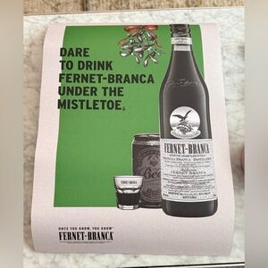 Fernet-Branca Poster with Bottle and Glass